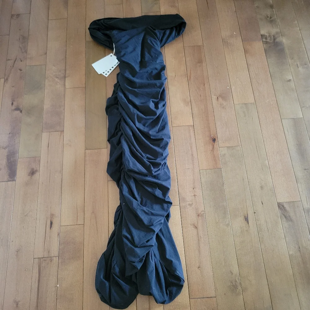 Khaite Black Spence dress in Italian stretch-cotton jersey Size Small - Picture 9 of 12